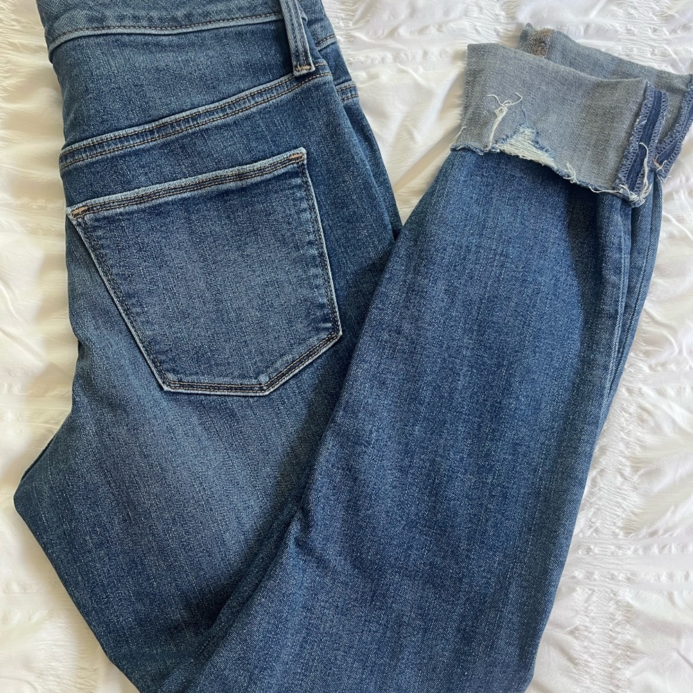 Universal Thread Blue Distressed Ankle Jeans - image 2